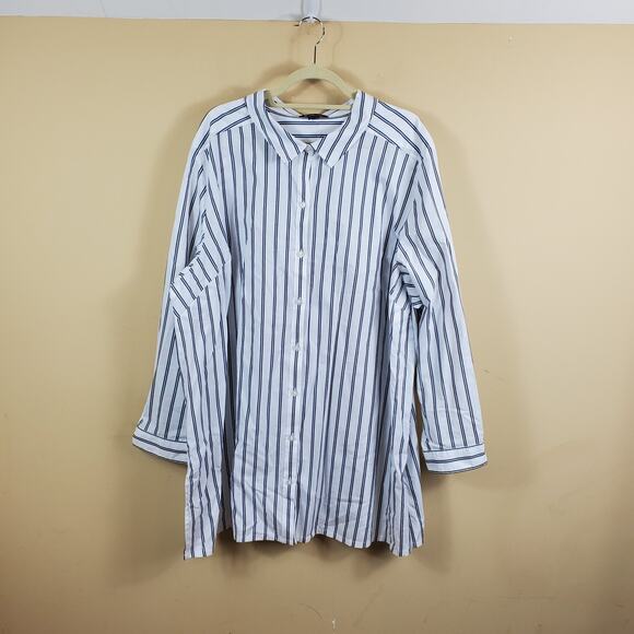 ROAMAN'S Striped Kate Tunic Big Shirt Size 30W - Picture 1 of 12
